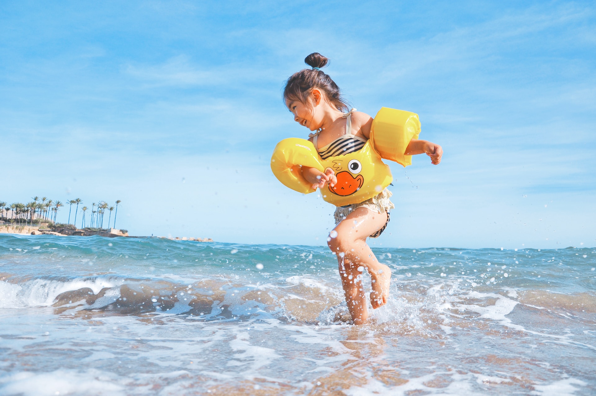 girl at beach in summer