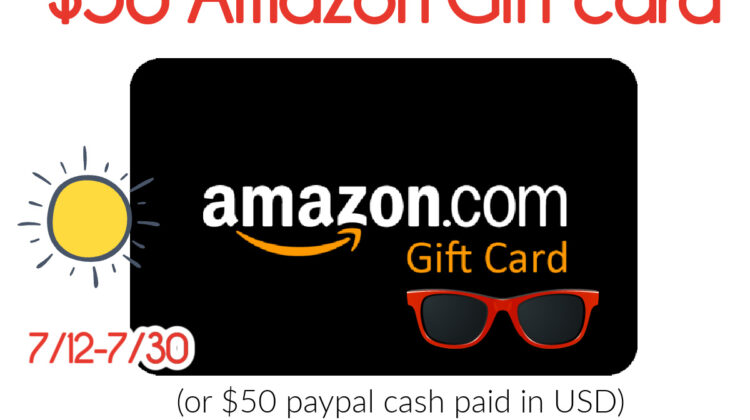 Win $50 Amazon gc or paypal cash
