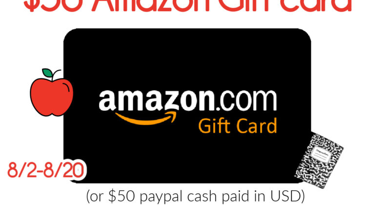 Amazon or PayPal Giveaway