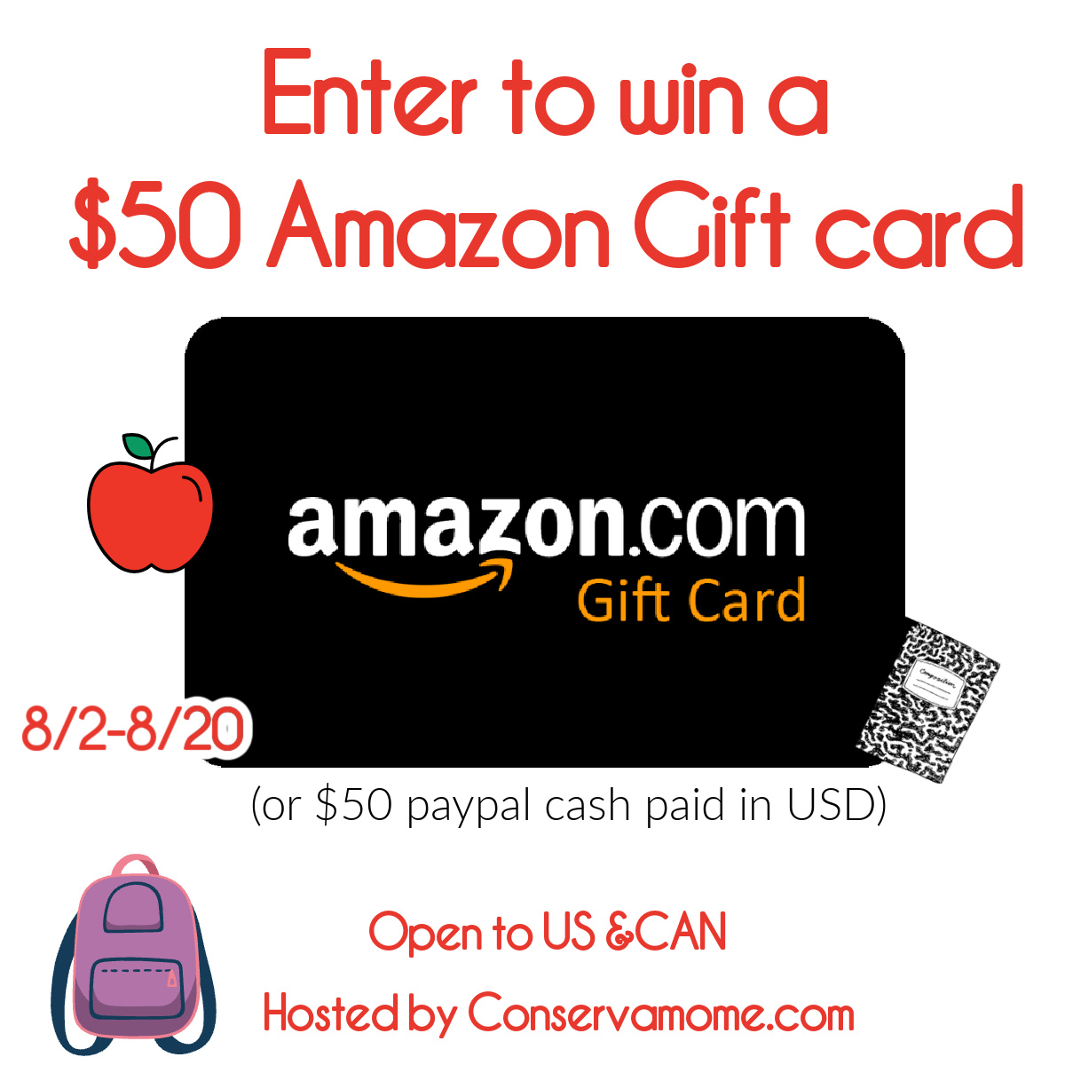 Amazon or PayPal Giveaway