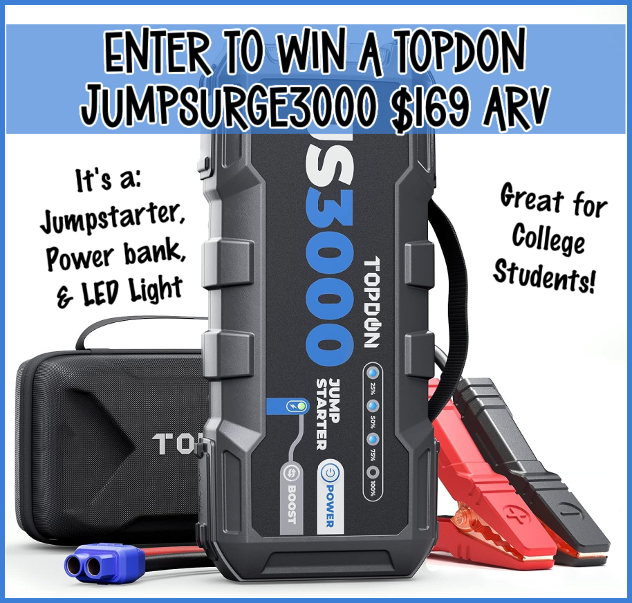 Enter to #Win a Topdon JumpSurge3000! #Back2School23