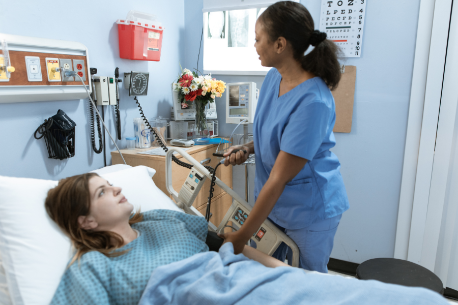 nurse with patient