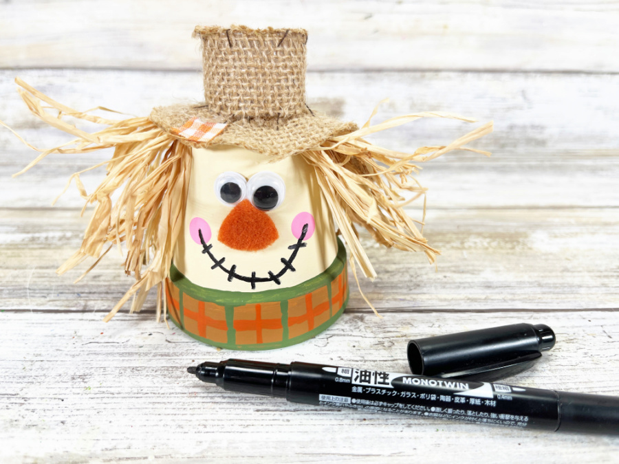 Clay Pot Scarecrow Craft