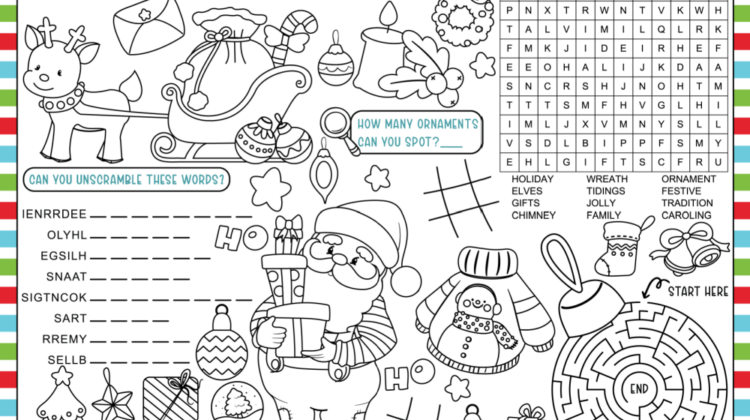 Christmas Activity Placemat