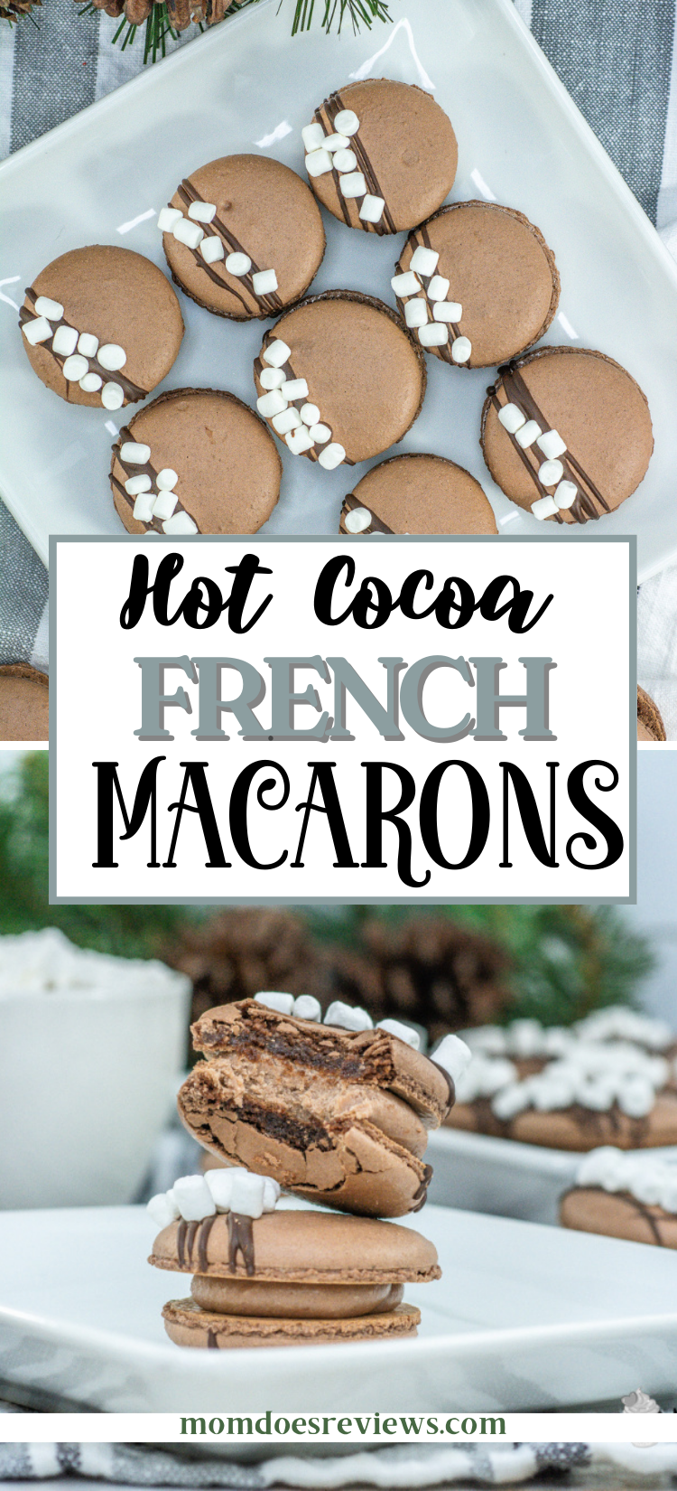 Hot cocoa macarons