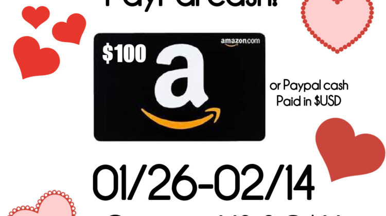 Amazon or paypal giveaway