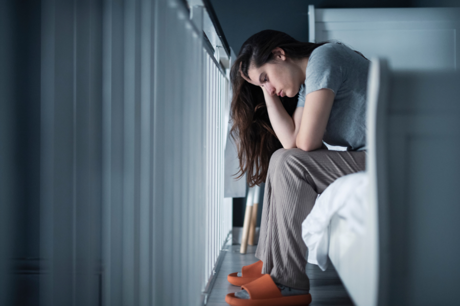 depressed woman