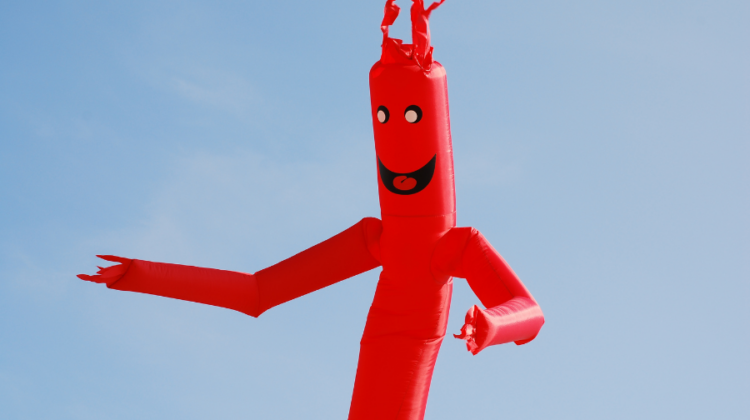 red inflatable