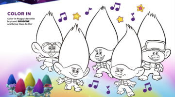 Trolls coloring page