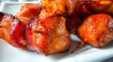 Air Fryer Bacon-Wrapped Chicken Bites