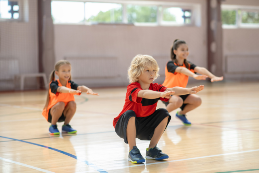 child exercising