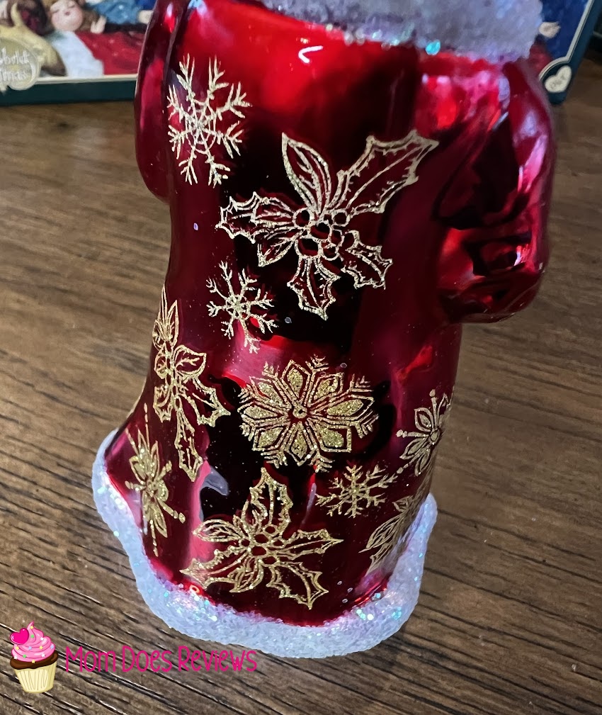 Old World Christmas Santa coat up close
