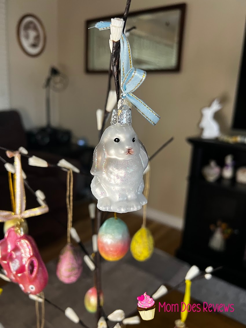 Old World Christmas white bunny in a tree