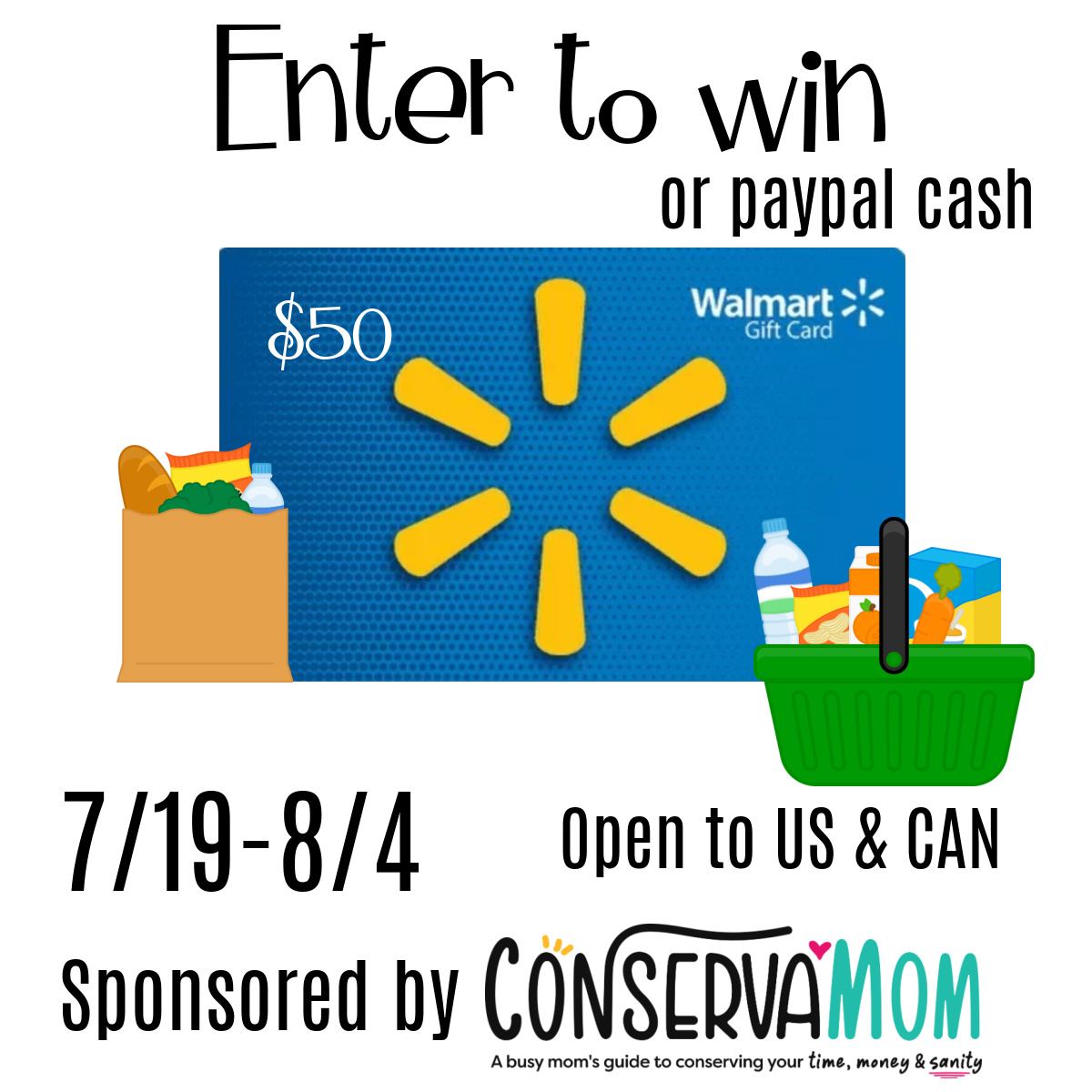 $50 Walmart giveaway