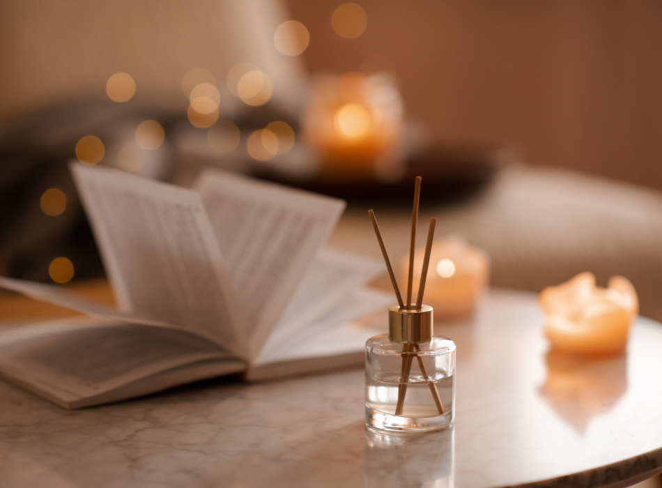 cozy bedroom table
