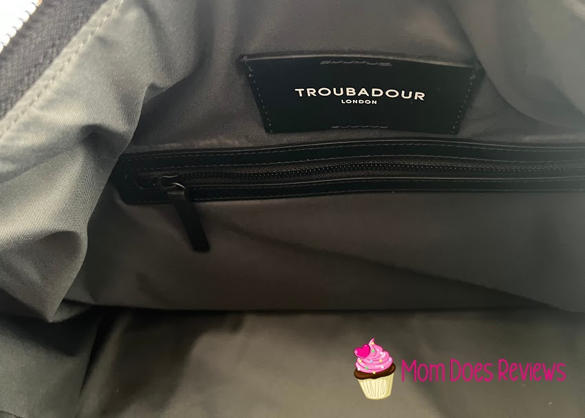 Troubadour duffle inside zipper