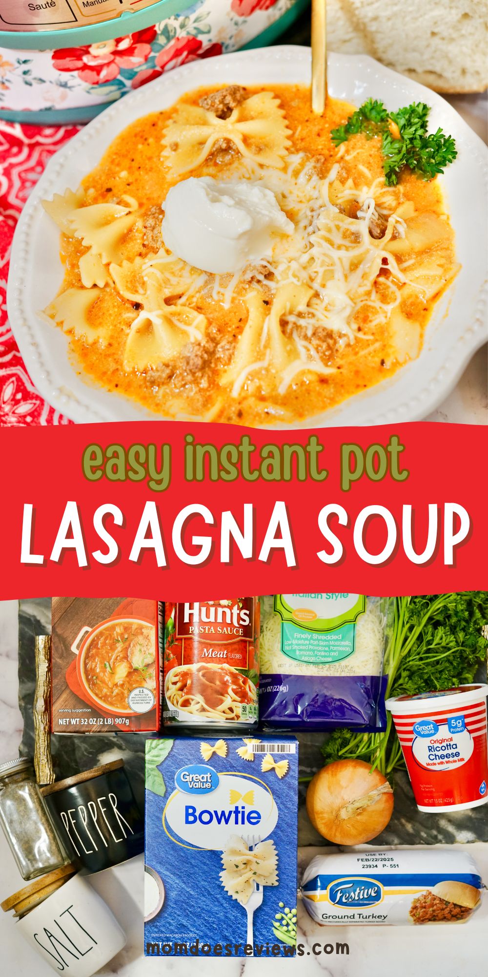 Instant Pot Lasagna Soup