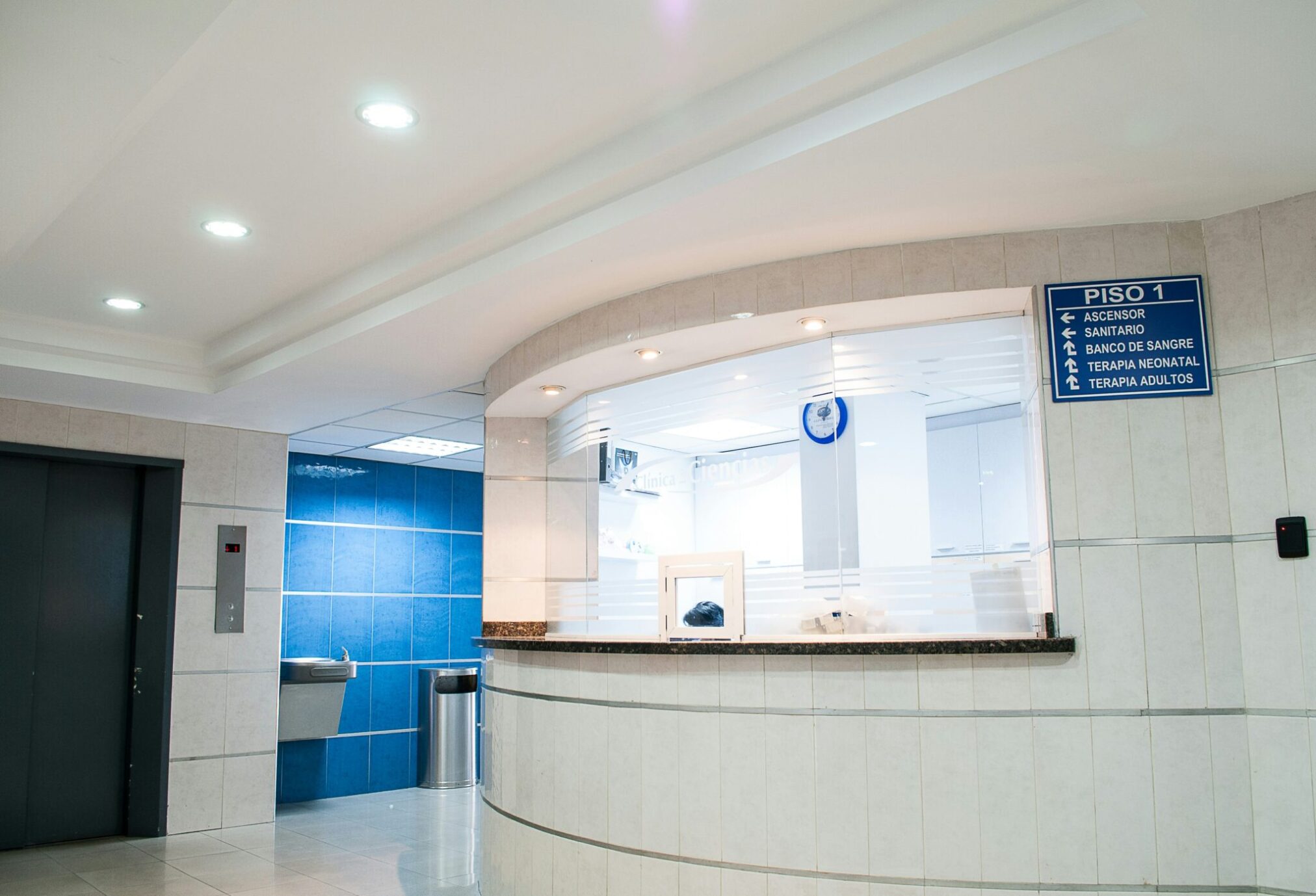 white counter area in medical office