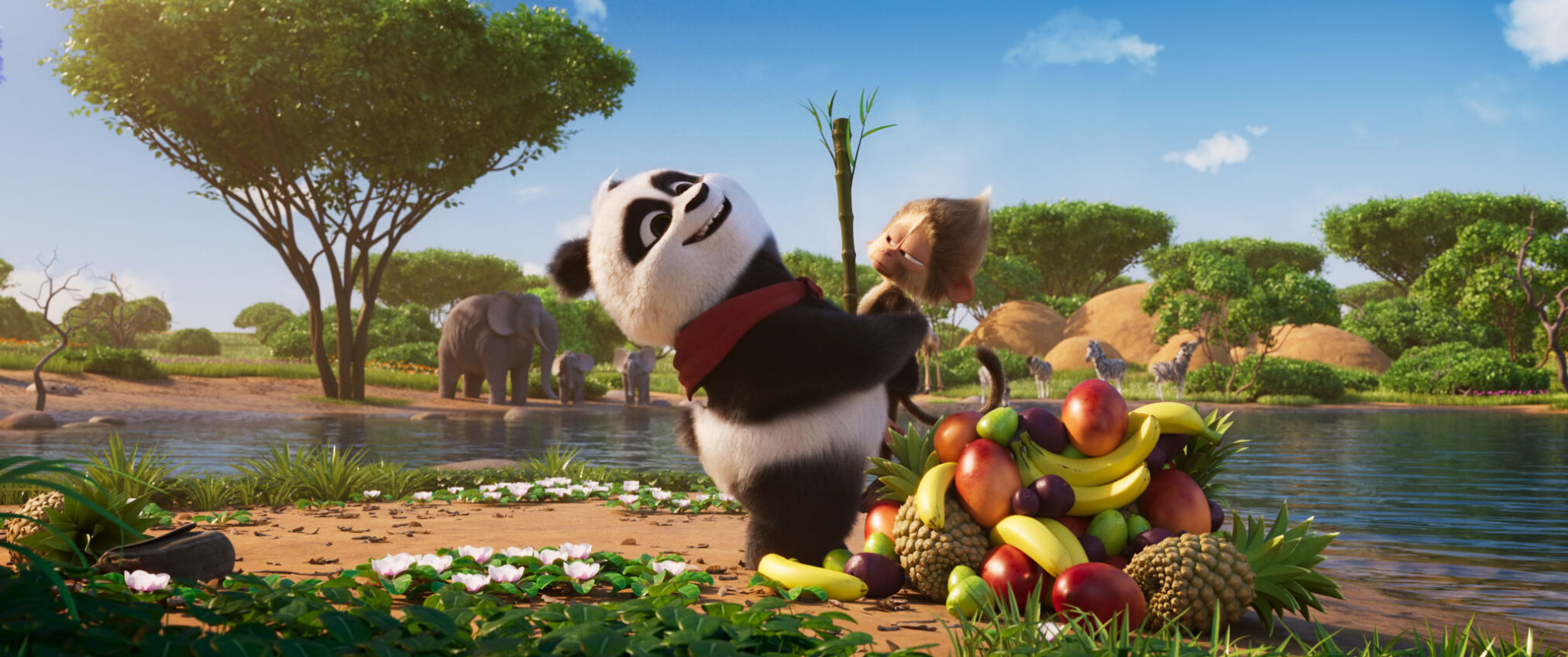 Panda bear in Africa
