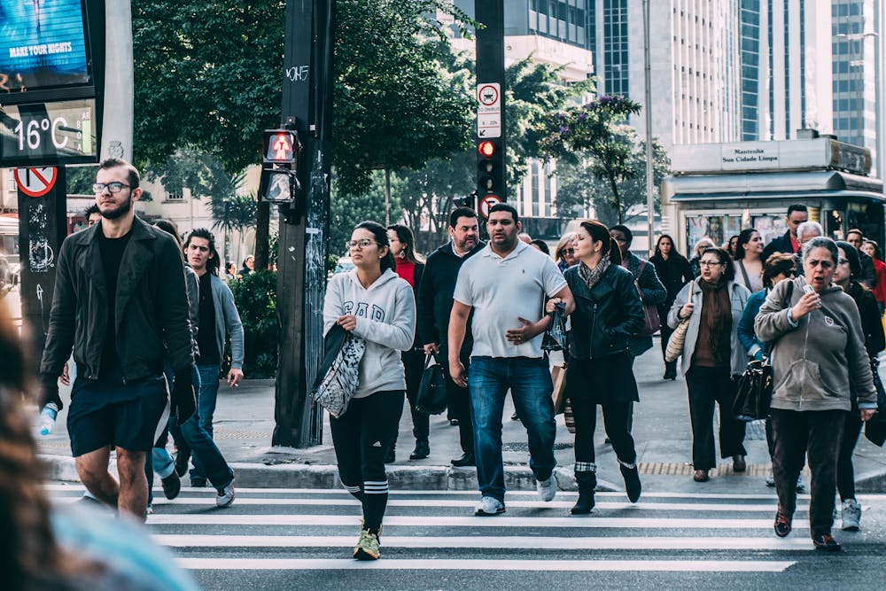 people walking on street