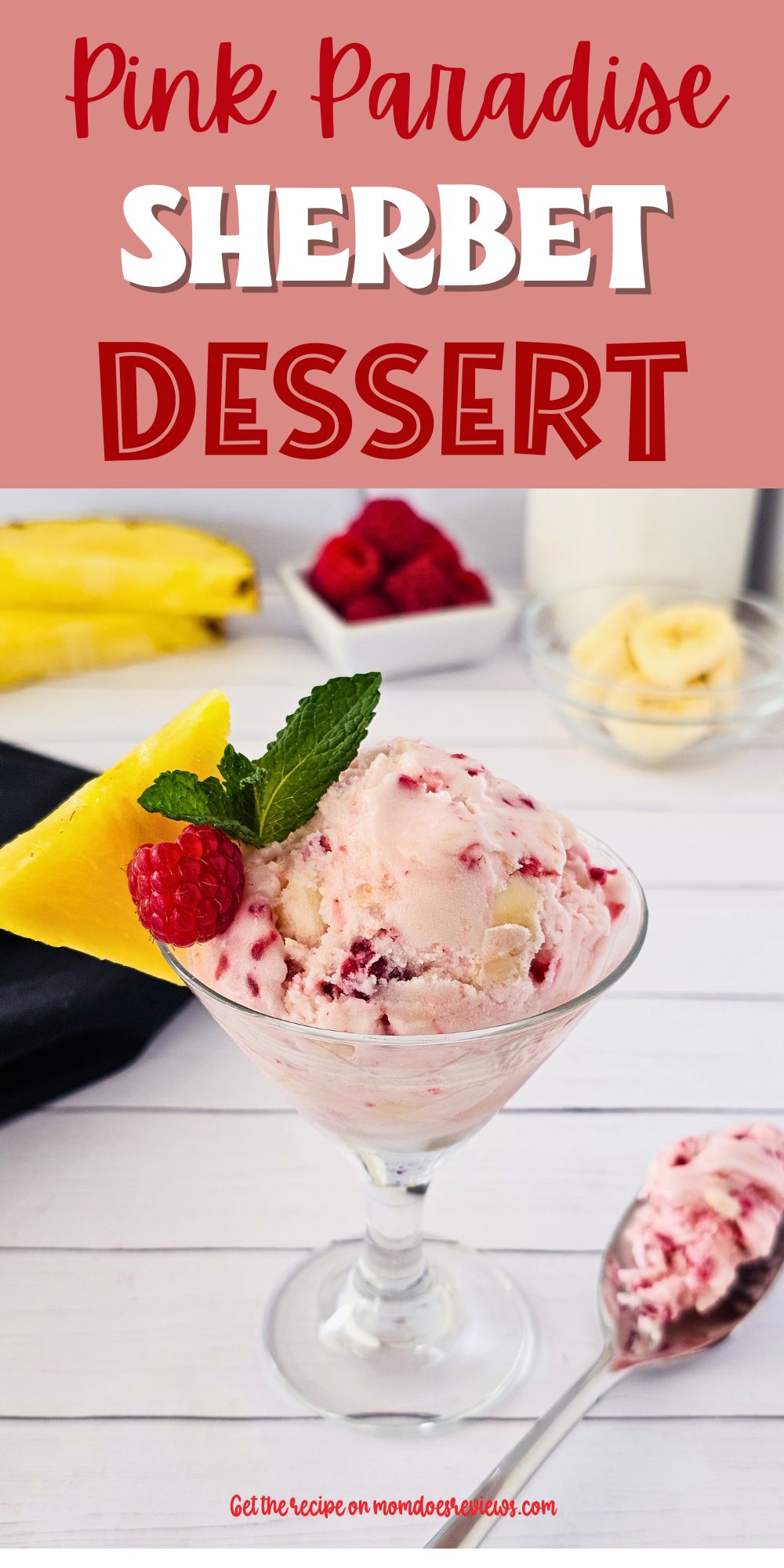 pink paradise sherbet dessert