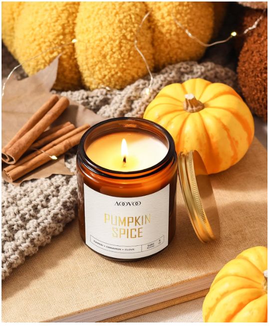 Pumpkin spice candle