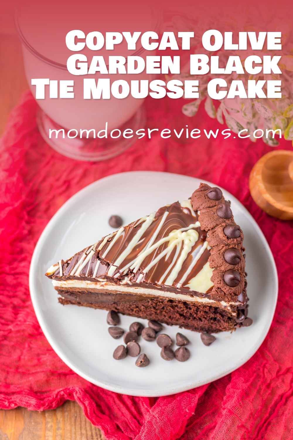 black tie mousse cake