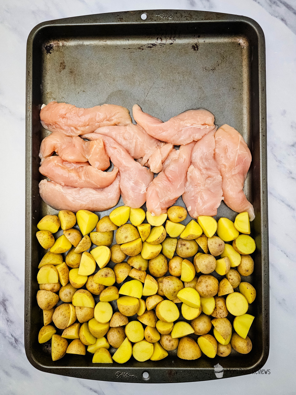 Sheet pan Garlic Parm Chicken