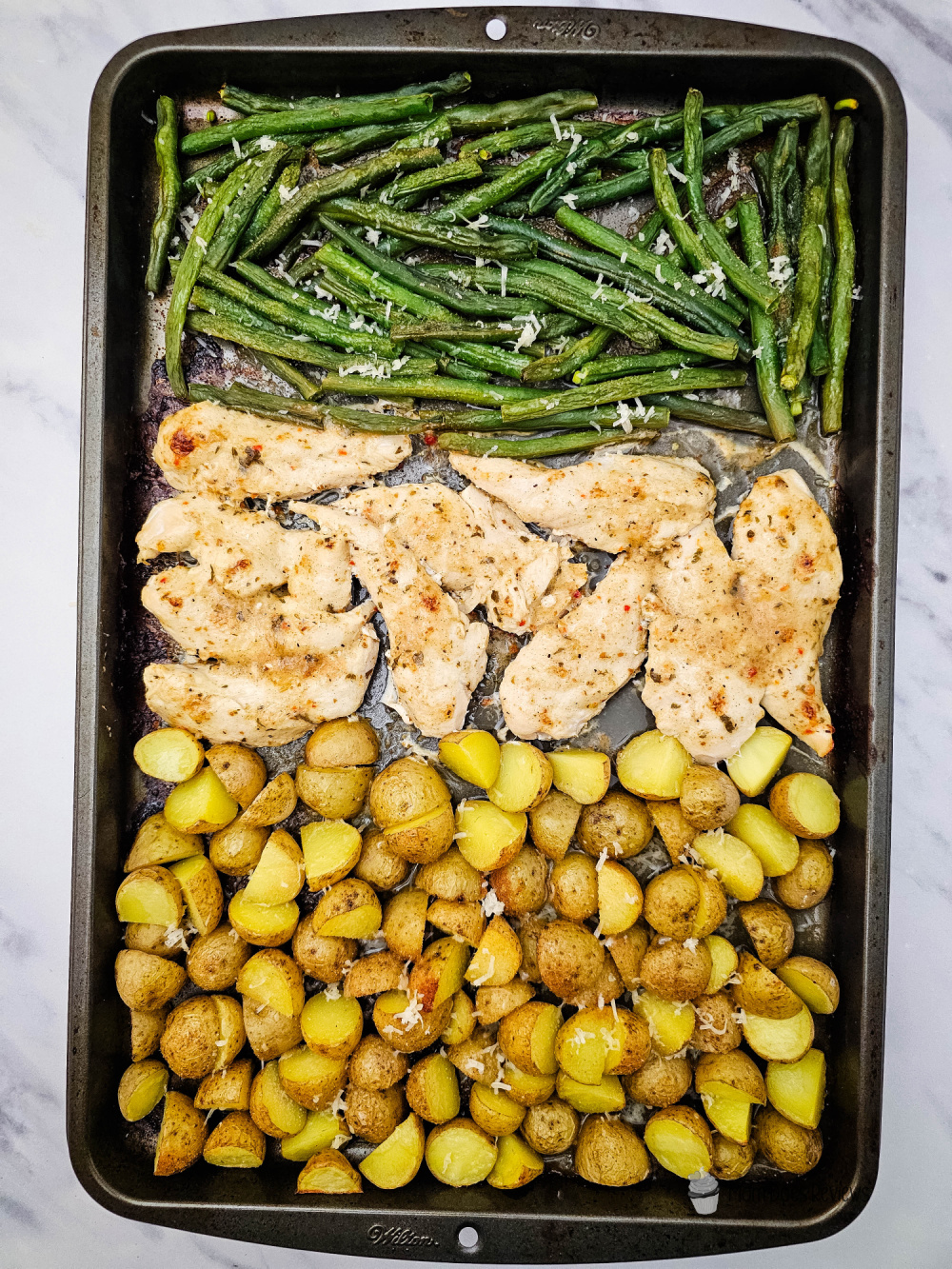 Sheet pan Garlic Parm Chicken