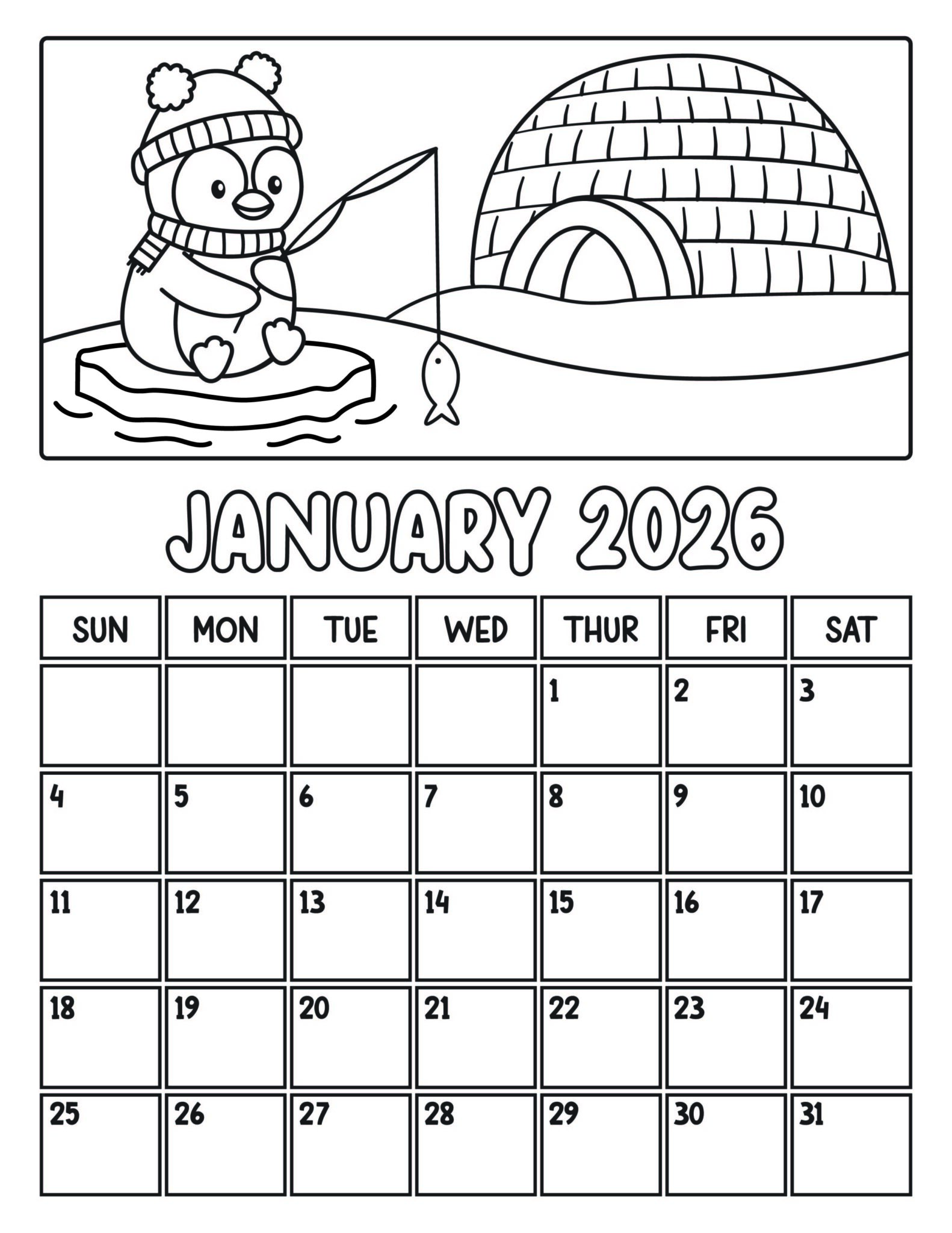 Coloring Calendar