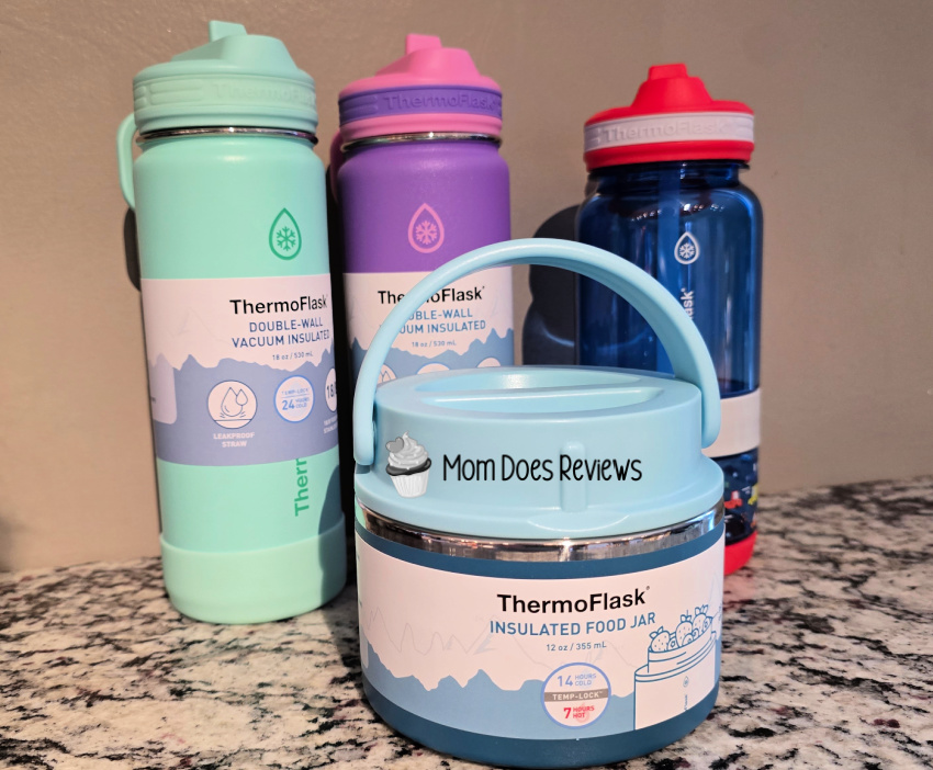 ThermoFlask Reusable Water Bottles for Families Make Busy School Days So Much Easier