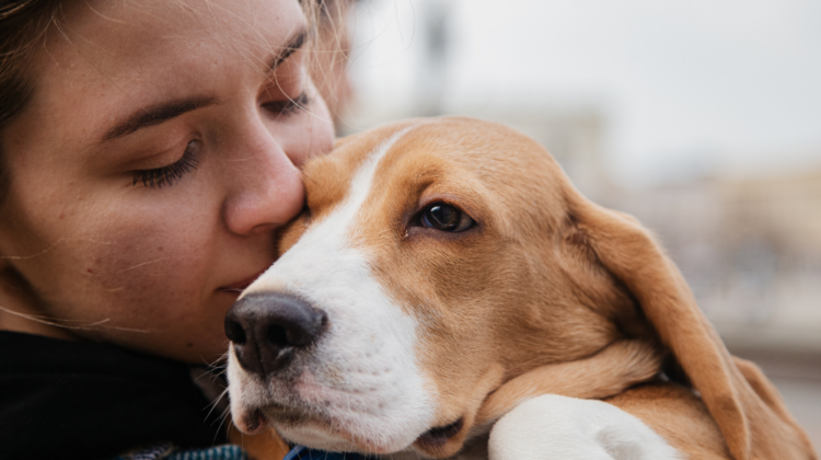 woman with ESA pet