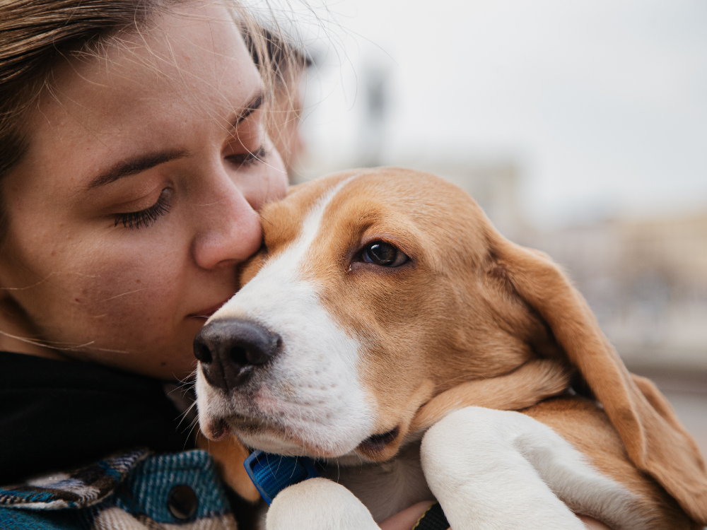 woman with ESA pet
