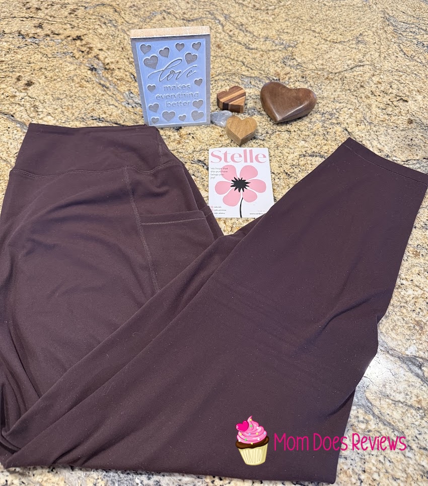 Stelle SoftLuxe leggings on a counter