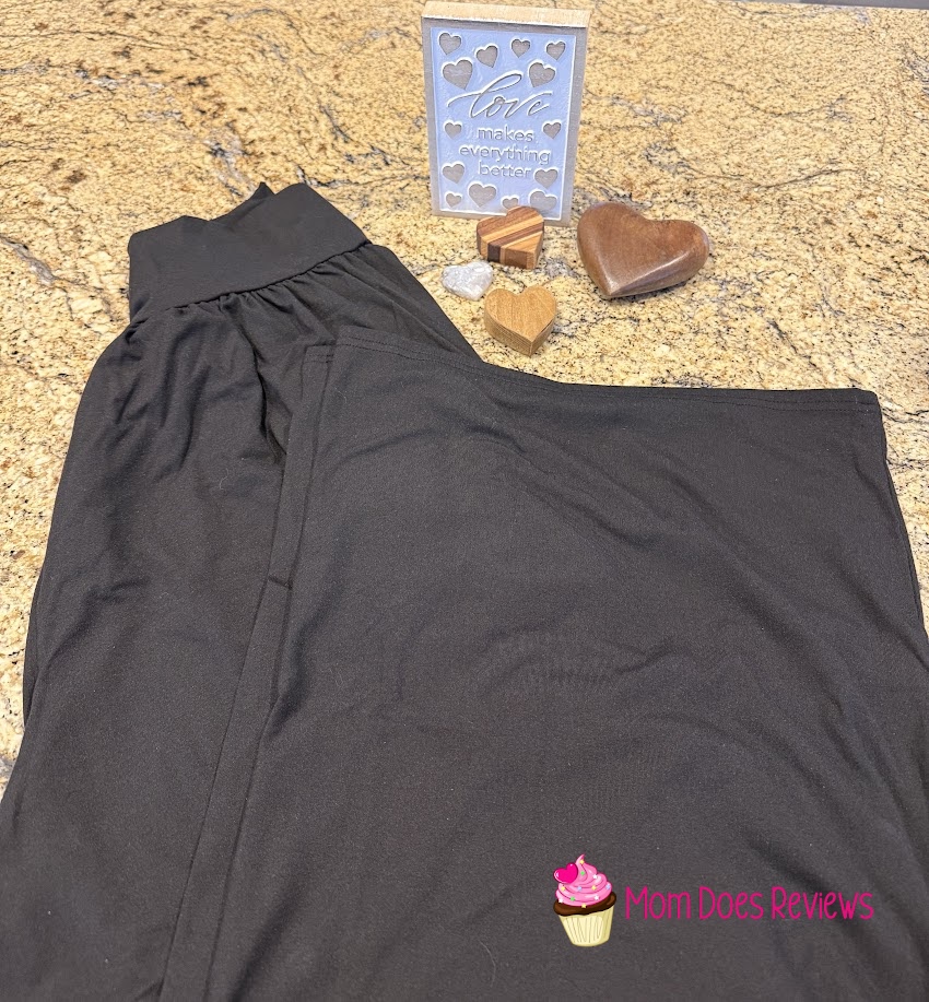 Stelle High-Waisted Lounge Pants on a counter
