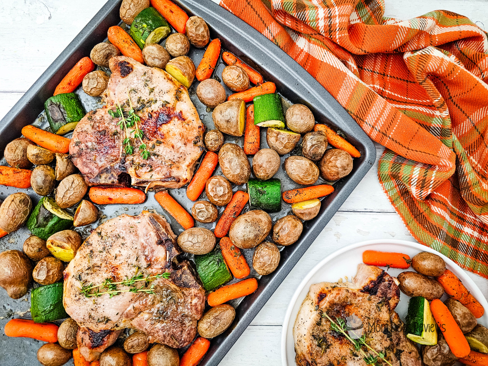 Sheet Pan Honey Glazed Pork Chops