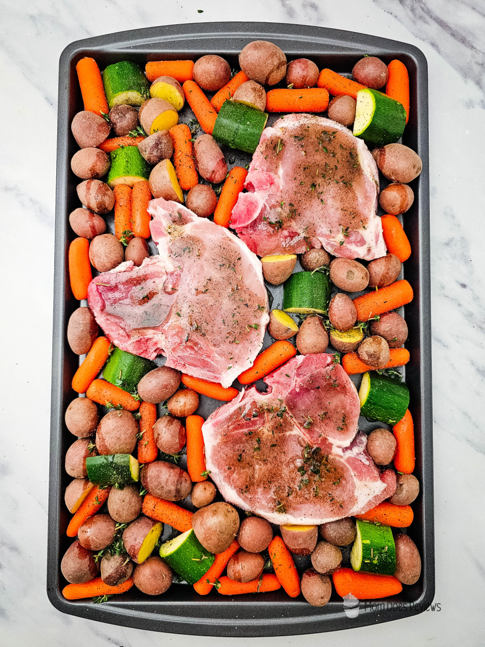 Sheet Pan Honey Glazed Pork Chops