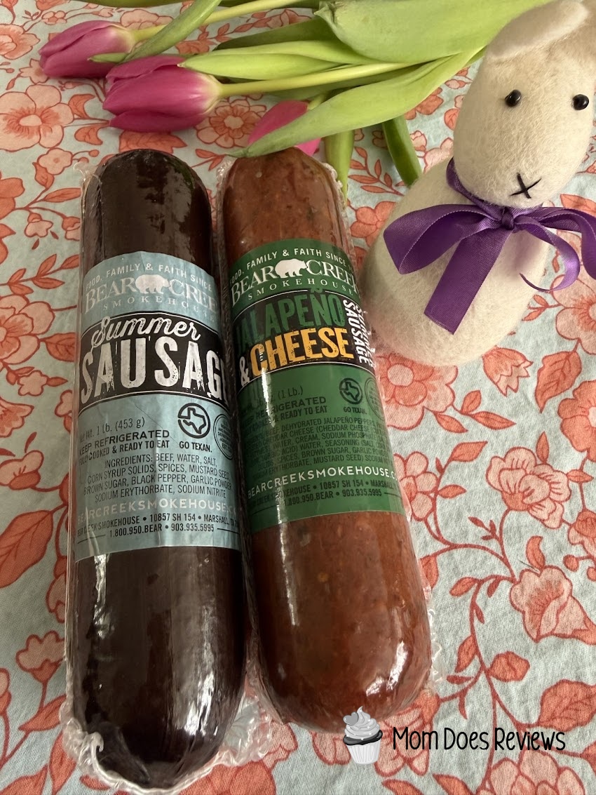 Bear Creek summer sausages in their wrappers