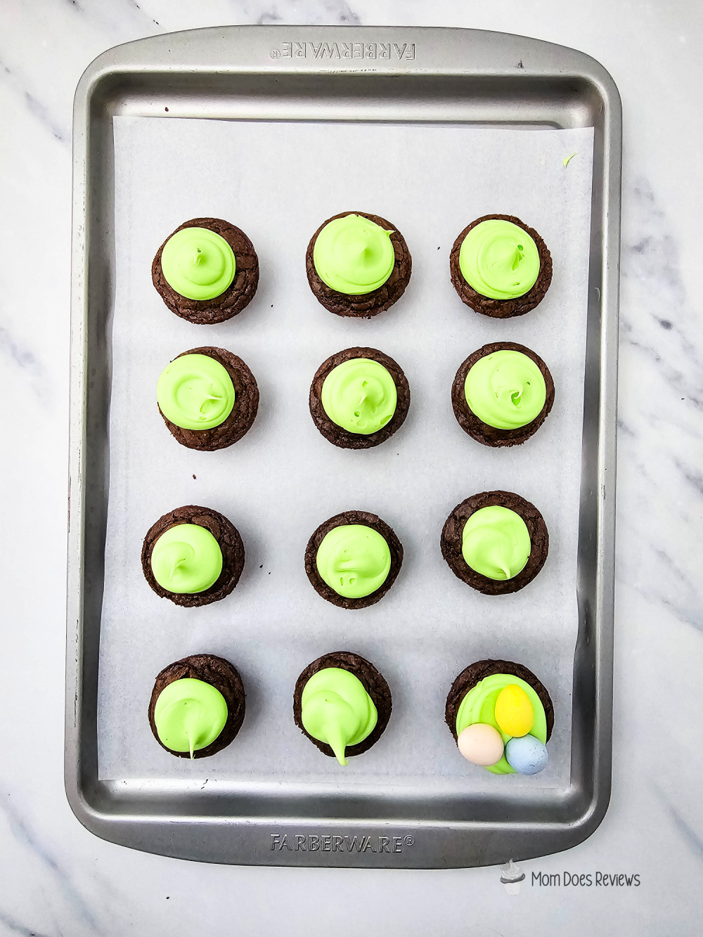 Easter Bird's Nest Brownie Bites