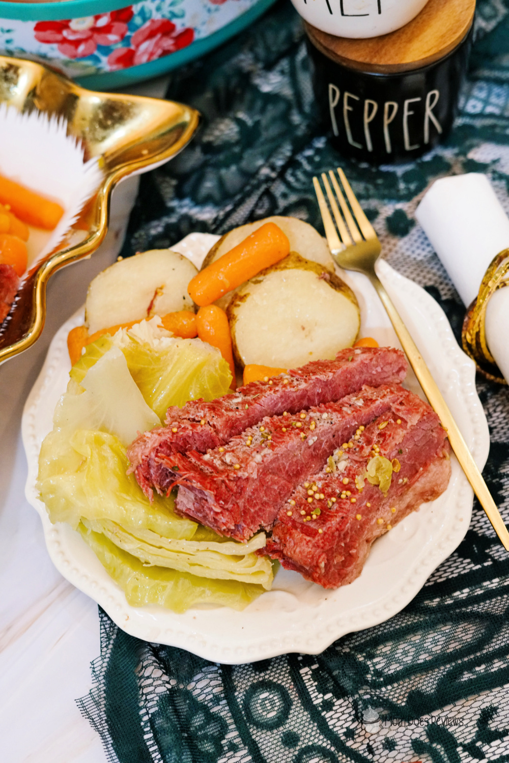 IP Corned Beef and Cabbage
