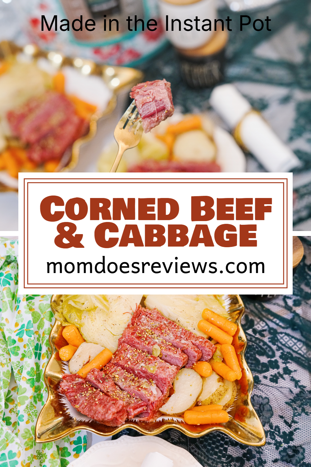 IP Corned Beef and Cabbage