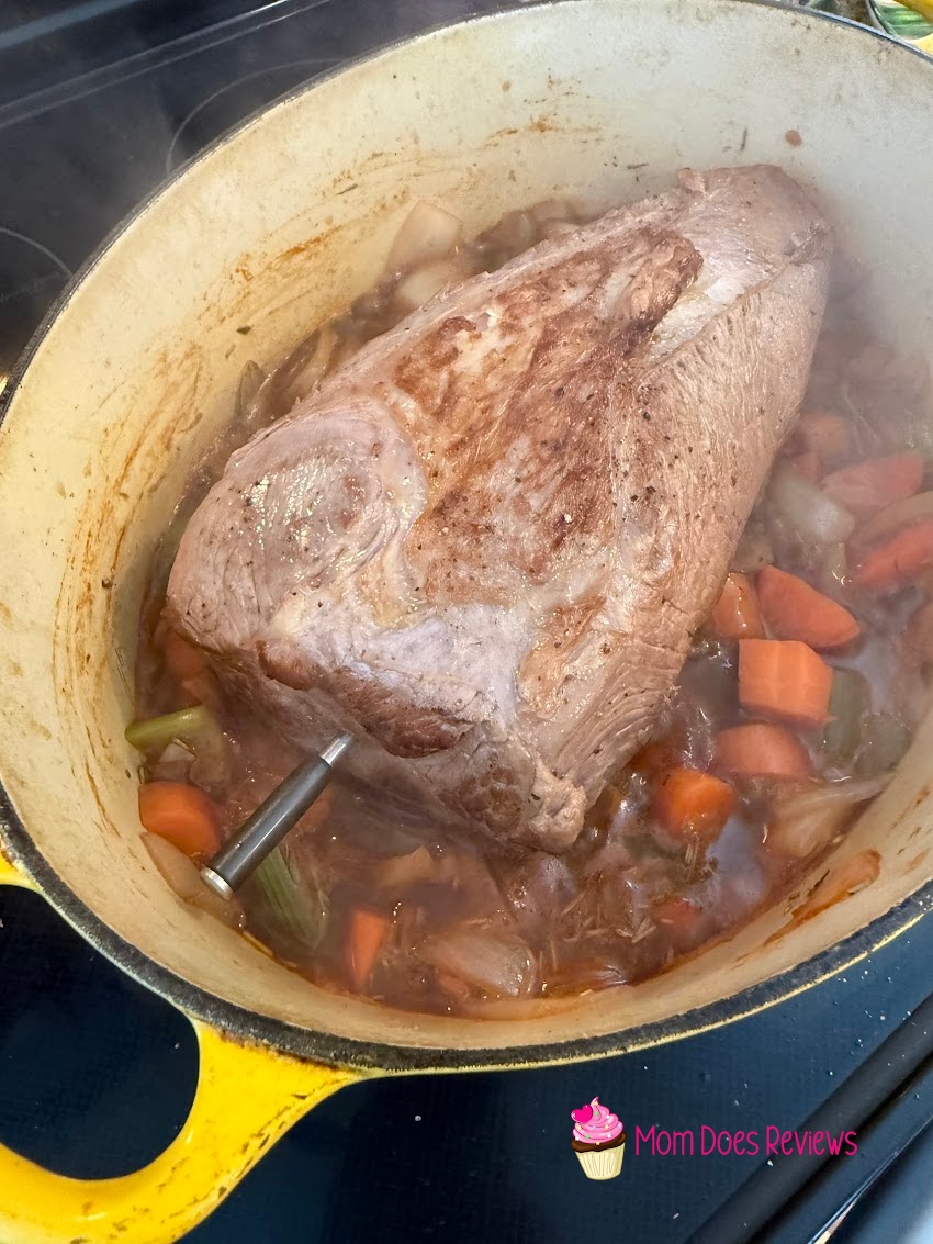 MeatStick V in a roast cooking in the oven