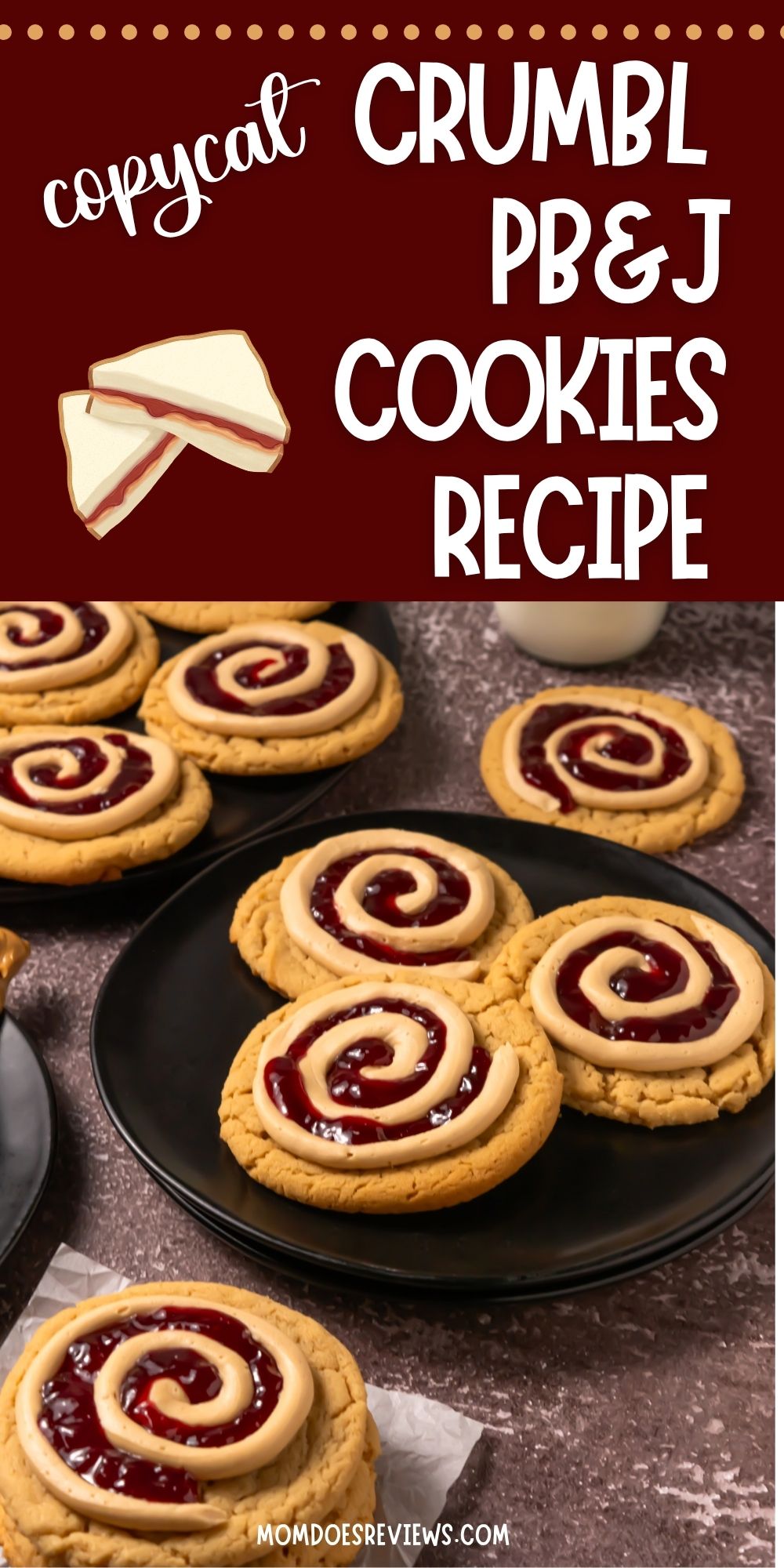 Copycat Crumble PBJ cookies