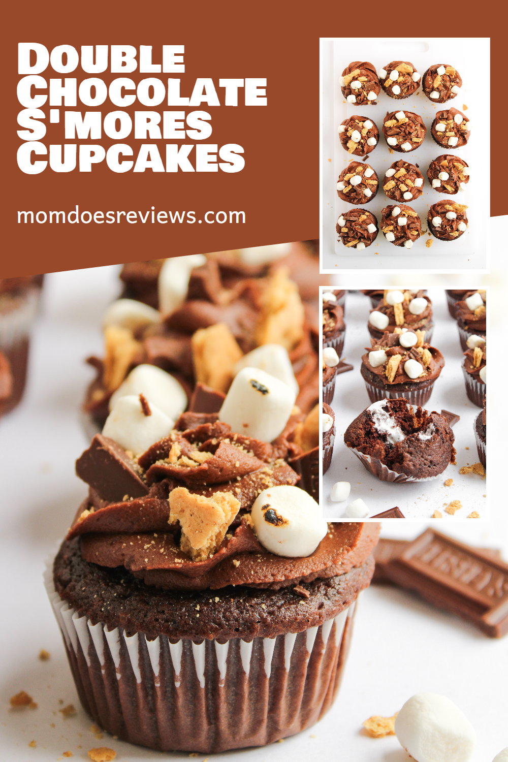 Double Chocolate S'mores Cupcakes