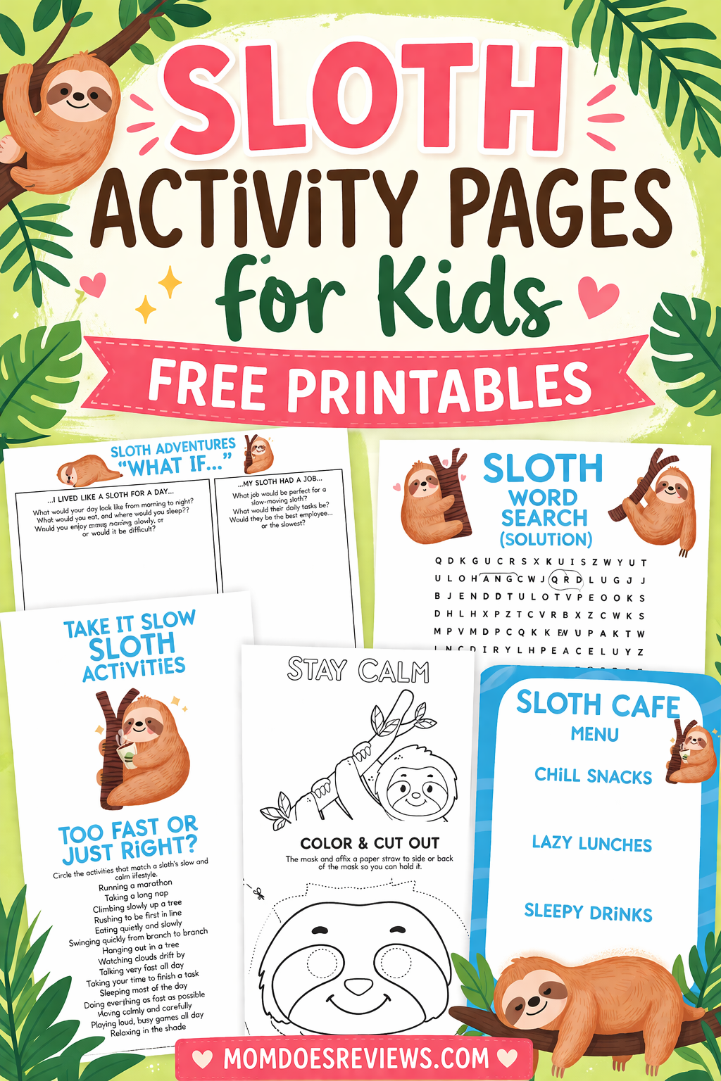 Sloth Activity Pages