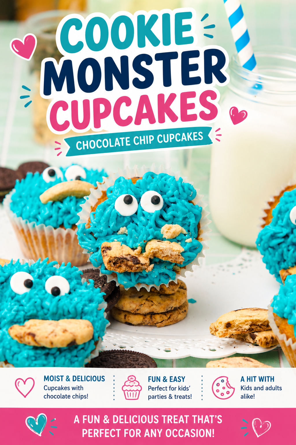 Cookie Monster Cupcakes