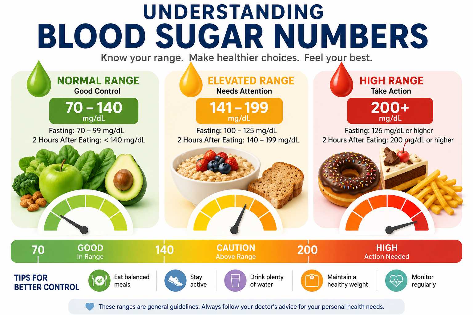 Blood sugar numbers