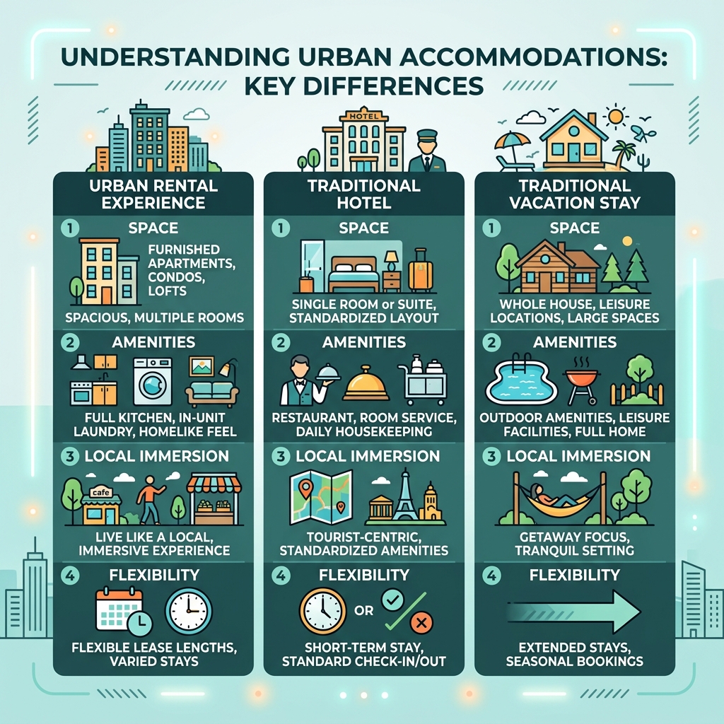 differences of urban rentals