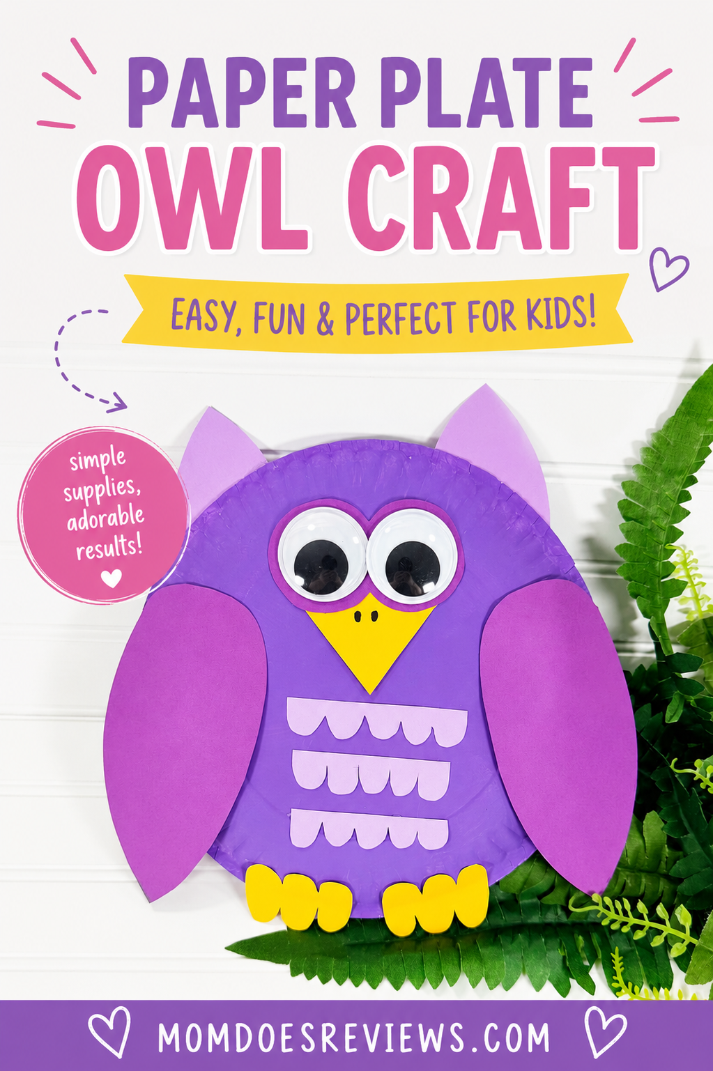 Paper Plate Owl Craft