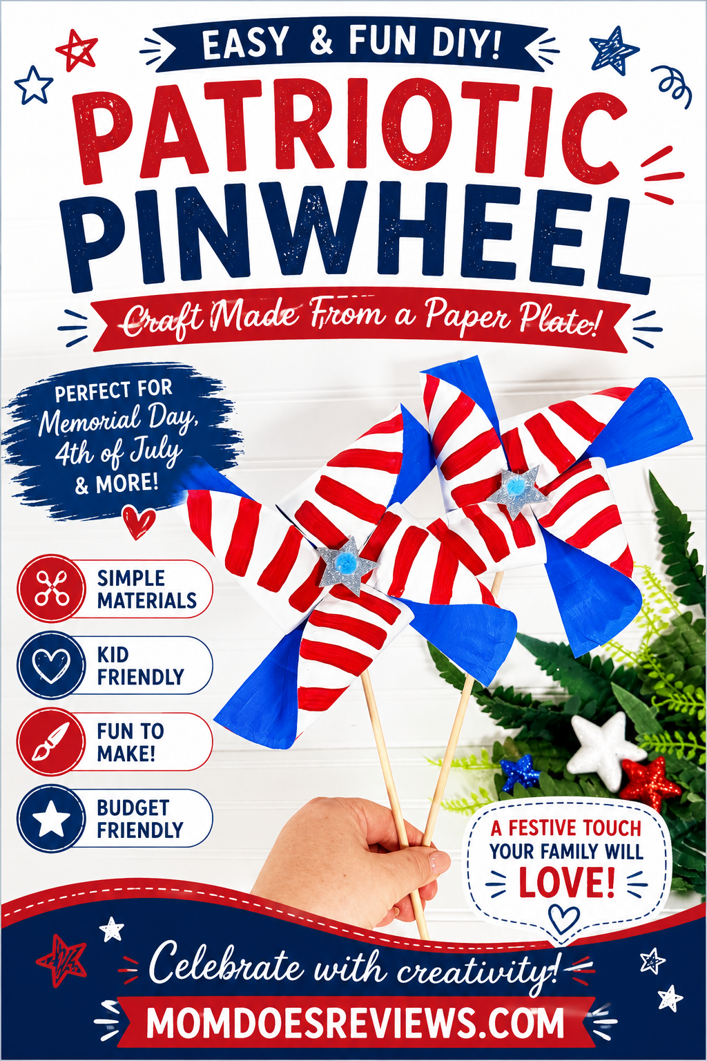 Patriotic Pinwheel Craft